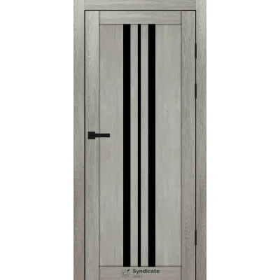 Міжкімнатні Двері Syndicate Doors SD-PVC-107 Чорне скло ПВХ плівка-0