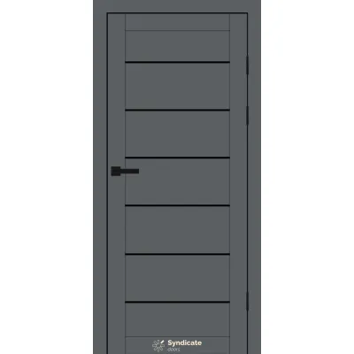 Межкомнатные Двери Syndicate Doors SD-PVC-108 Черное стекло ПВХ плёнка-11