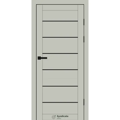 Межкомнатные Двери Syndicate Doors SD-PVC-108 Черное стекло ПВХ плёнка-12