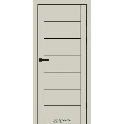 Межкомнатные Двери Syndicate Doors SD-PVC-108 Черное стекло ПВХ плёнка-13