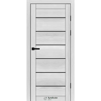 Межкомнатные Двери Syndicate Doors SD-PVC-108 Черное стекло ПВХ плёнка-16