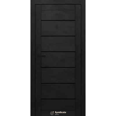 Межкомнатные Двери Syndicate Doors SD-PVC-108 Черное стекло ПВХ плёнка-3