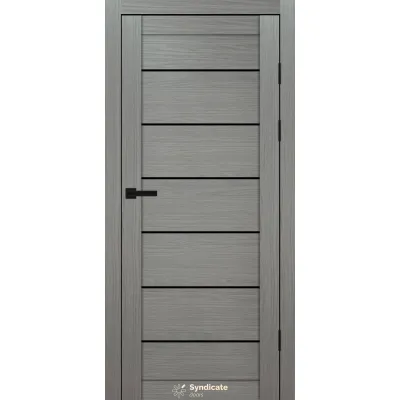 Межкомнатные Двери Syndicate Doors SD-PVC-108 Черное стекло ПВХ плёнка-5