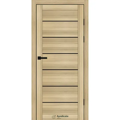Межкомнатные Двери Syndicate Doors SD-PVC-108 Черное стекло ПВХ плёнка-6