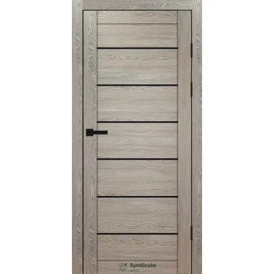 Межкомнатные Двери Syndicate Doors SD-PVC-108 Черное стекло ПВХ плёнка-7