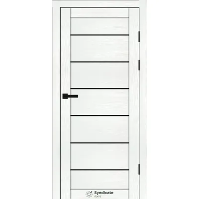 Межкомнатные Двери Syndicate Doors SD-PVC-108 Черное стекло ПВХ плёнка-8