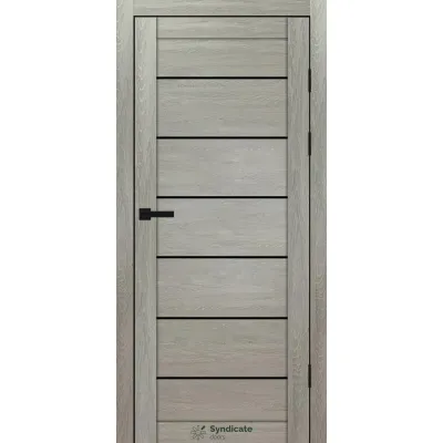 Межкомнатные Двери Syndicate Doors SD-PVC-108 Черное стекло ПВХ плёнка-9