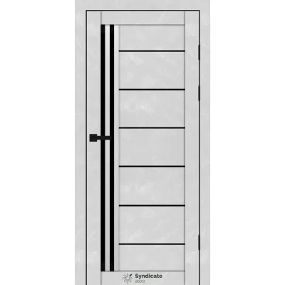 Міжкімнатні Двері Syndicate Doors SD-PVC-114 Чорне скло ПВХ плівка-1
