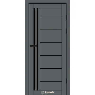 Міжкімнатні Двері Syndicate Doors SD-PVC-114 Чорне скло ПВХ плівка-11