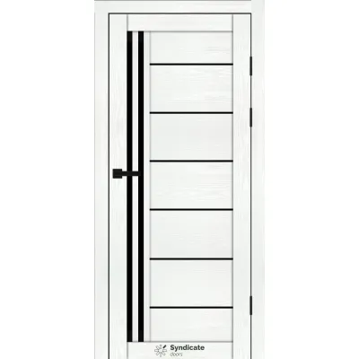 Міжкімнатні Двері Syndicate Doors SD-PVC-114 Чорне скло ПВХ плівка-12