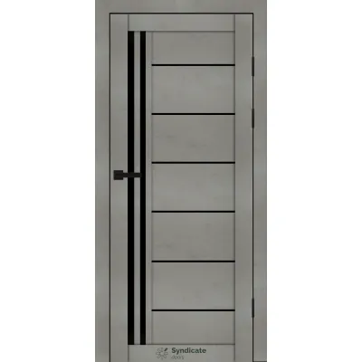 Міжкімнатні Двері Syndicate Doors SD-PVC-114 Чорне скло ПВХ плівка-2