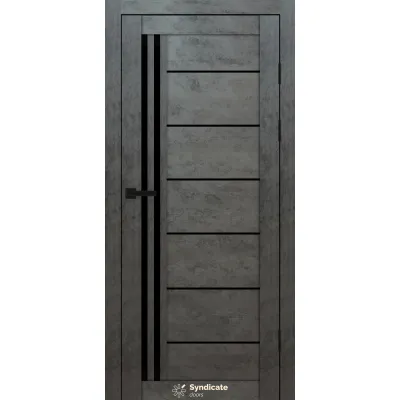 Міжкімнатні Двері Syndicate Doors SD-PVC-114 Чорне скло ПВХ плівка-3