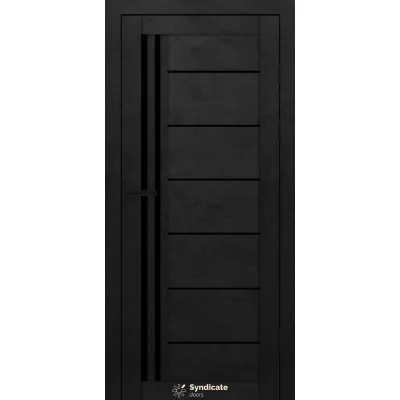 Міжкімнатні Двері Syndicate Doors SD-PVC-114 Чорне скло ПВХ плівка-4