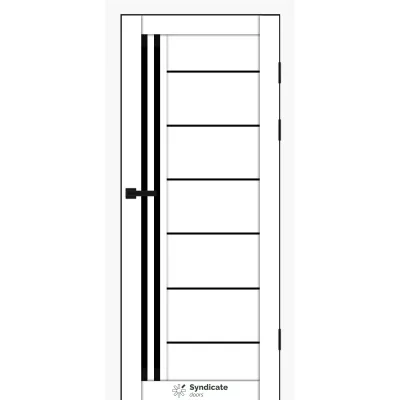 Міжкімнатні Двері Syndicate Doors SD-PVC-114 Чорне скло ПВХ плівка-5