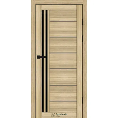 Міжкімнатні Двері Syndicate Doors SD-PVC-114 Чорне скло ПВХ плівка-7