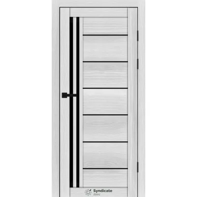 Міжкімнатні Двері Syndicate Doors SD-PVC-114 Чорне скло ПВХ плівка-0