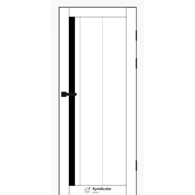 Міжкімнатні Двері Syndicate Doors SD-PVC-124 Чорне скло ПВХ плівка-1