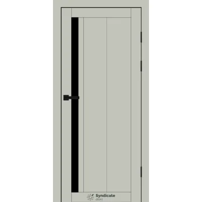 Міжкімнатні Двері Syndicate Doors SD-PVC-124 Чорне скло ПВХ плівка-3