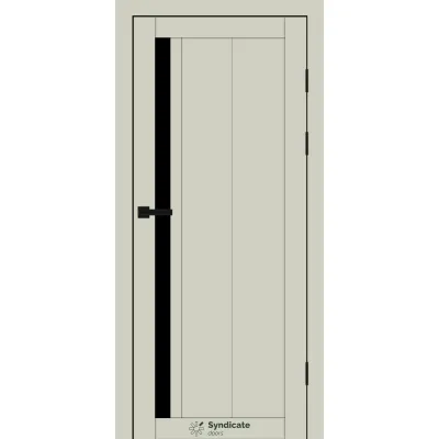 Міжкімнатні Двері Syndicate Doors SD-PVC-124 Чорне скло ПВХ плівка-4