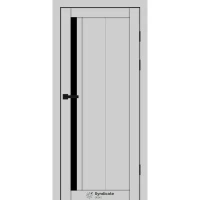 Міжкімнатні Двері Syndicate Doors SD-PVC-124 Чорне скло ПВХ плівка-5