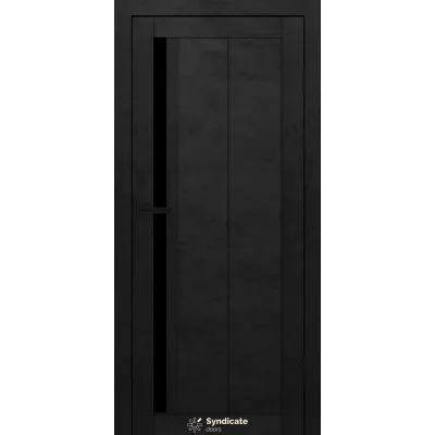 Міжкімнатні Двері Syndicate Doors SD-PVC-124 Чорне скло ПВХ плівка-8
