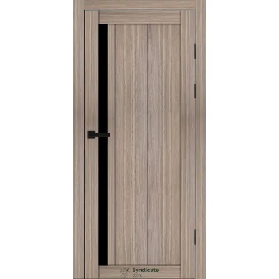 Міжкімнатні Двері Syndicate Doors SD-PVC-124 Чорне скло ПВХ плівка-0