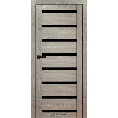 Межкомнатные Двери Syndicate Doors SD-PVC-103 Черное стекло ПВХ плёнка-6