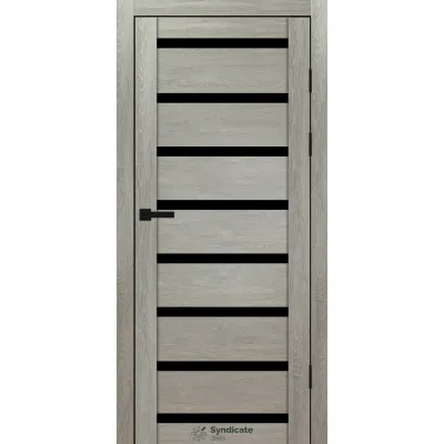 Межкомнатные Двери Syndicate Doors SD-PVC-103 Черное стекло ПВХ плёнка-7
