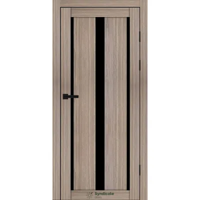 Межкомнатные Двери Syndicate Doors SD-PVC-127 Черное стекло ПВХ плёнка-10