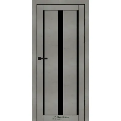 Межкомнатные Двери Syndicate Doors SD-PVC-127 Черное стекло ПВХ плёнка-2