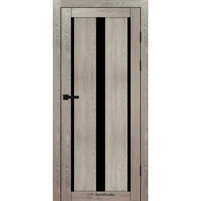 Межкомнатные Двери Syndicate Doors SD-PVC-127 Черное стекло ПВХ плёнка-9