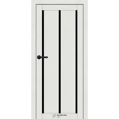Межкомнатные Двери Syndicate Doors SD-PVC-128 Черное стекло ПВХ плёнка-3