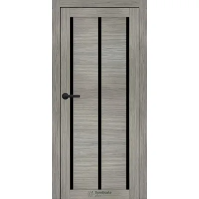 Межкомнатные Двери Syndicate Doors SD-PVC-128 Черное стекло ПВХ плёнка-4