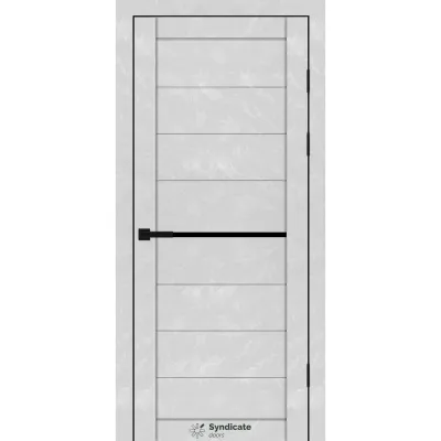Міжкімнатні Двері Syndicate Doors SD-PVC-129 Чорне скло ПВХ плівка-1