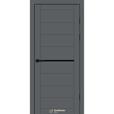 Міжкімнатні Двері Syndicate Doors SD-PVC-129 Чорне скло ПВХ плівка-11