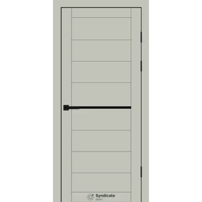 Міжкімнатні Двері Syndicate Doors SD-PVC-129 Чорне скло ПВХ плівка-12