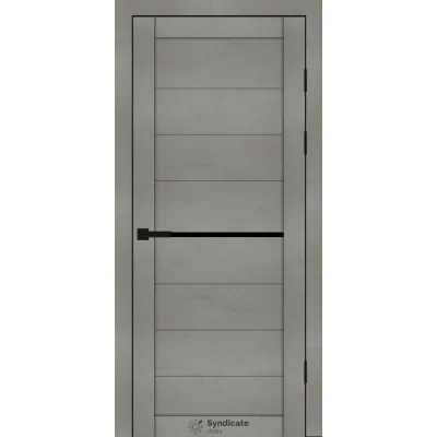 Міжкімнатні Двері Syndicate Doors SD-PVC-129 Чорне скло ПВХ плівка-2