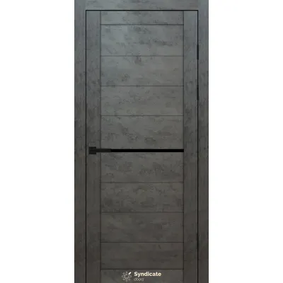 Міжкімнатні Двері Syndicate Doors SD-PVC-129 Чорне скло ПВХ плівка-3