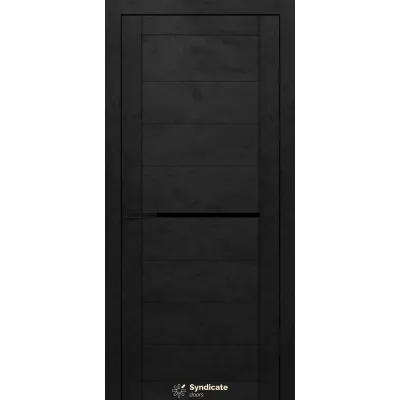 Міжкімнатні Двері Syndicate Doors SD-PVC-129 Чорне скло ПВХ плівка-4