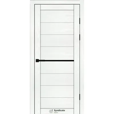 Міжкімнатні Двері Syndicate Doors SD-PVC-129 Чорне скло ПВХ плівка-0