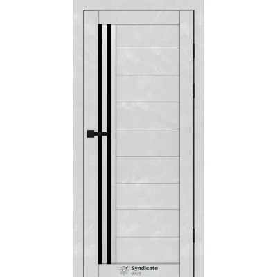 Межкомнатные Двери Syndicate Doors SD-PVC-135 Черное стекло ПВХ плёнка-1