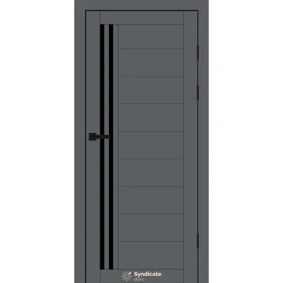 Межкомнатные Двери Syndicate Doors SD-PVC-135 Черное стекло ПВХ плёнка-10