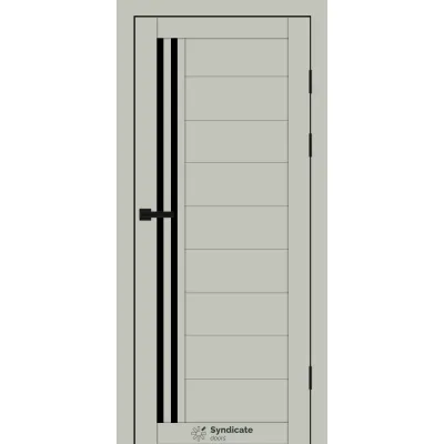 Межкомнатные Двери Syndicate Doors SD-PVC-135 Черное стекло ПВХ плёнка-11