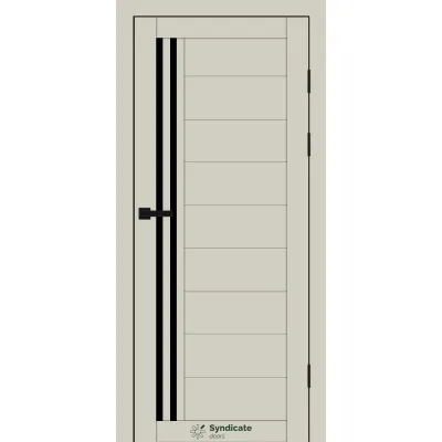 Межкомнатные Двери Syndicate Doors SD-PVC-135 Черное стекло ПВХ плёнка-12