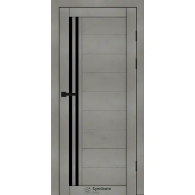 Межкомнатные Двери Syndicate Doors SD-PVC-135 Черное стекло ПВХ плёнка-2