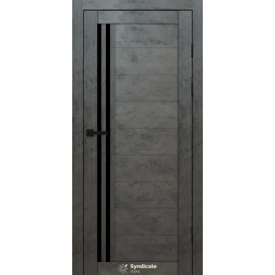 Межкомнатные Двери Syndicate Doors SD-PVC-135 Черное стекло ПВХ плёнка-3