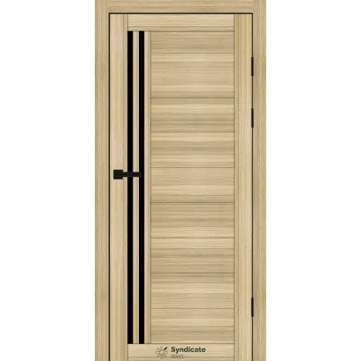 Межкомнатные Двери Syndicate Doors SD-PVC-135 Черное стекло ПВХ плёнка-6