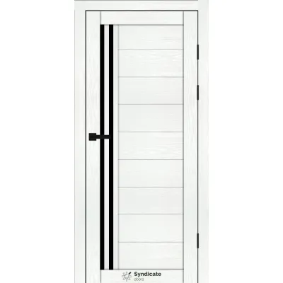 Межкомнатные Двери Syndicate Doors SD-PVC-135 Черное стекло ПВХ плёнка-0