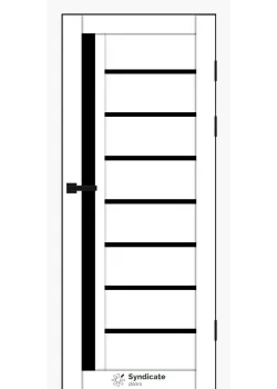 Двери Syndicate Doors SD-PVC-101 белый Черное стекло
