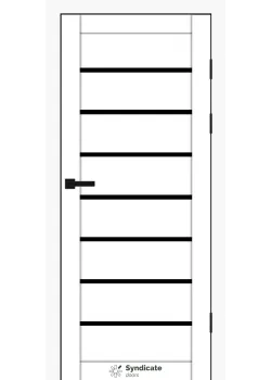 Двери Syndicate Doors SD-PVC-102 белый Черное стекло